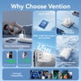 Vention Cargador de Pared GaN 45W con 2x USB-C y Cable USB-C